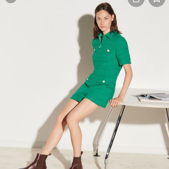 Sandro turquoise jumpsuit XS - Picture 2 of 7